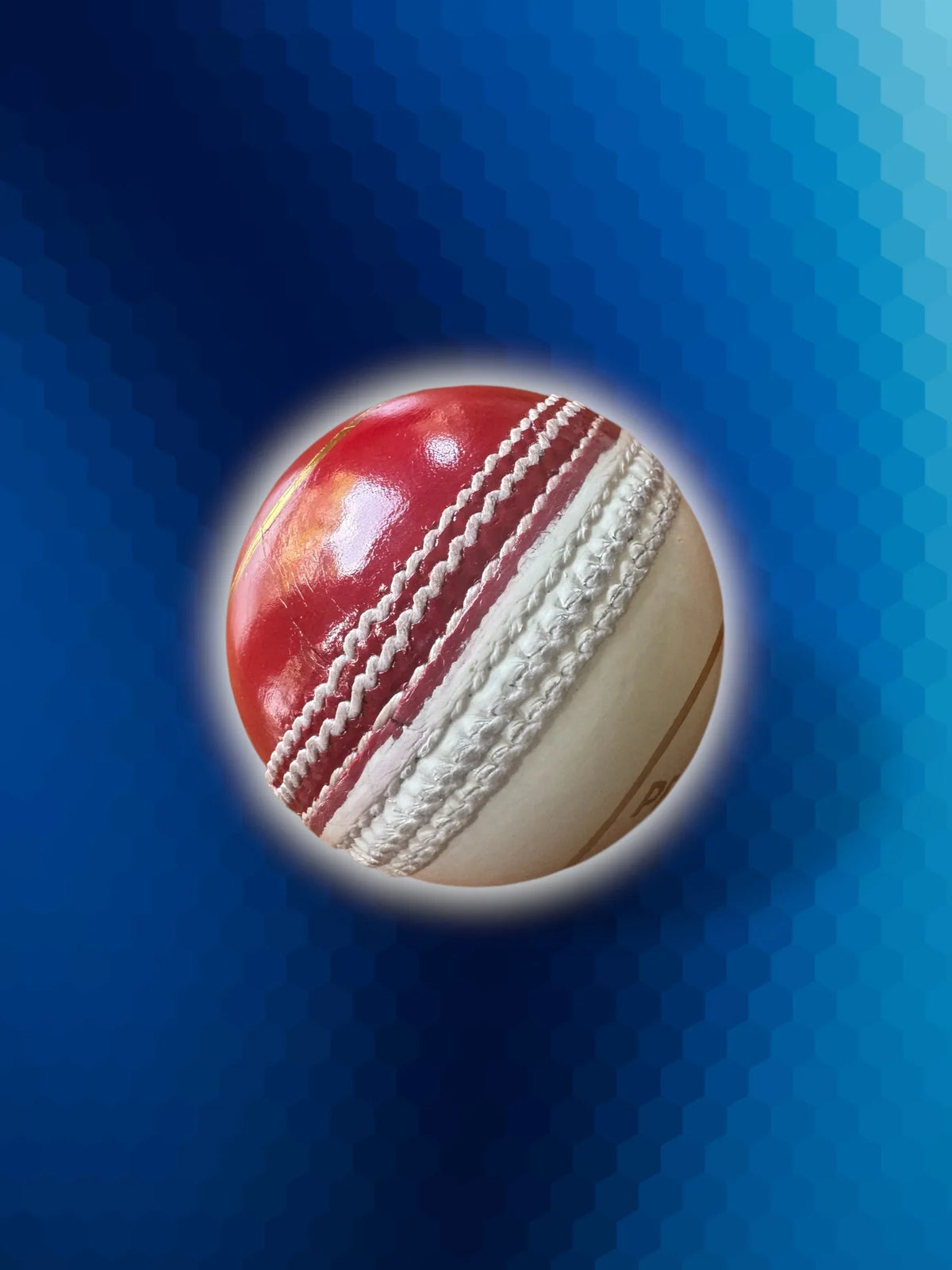 White / Red cricket training ball