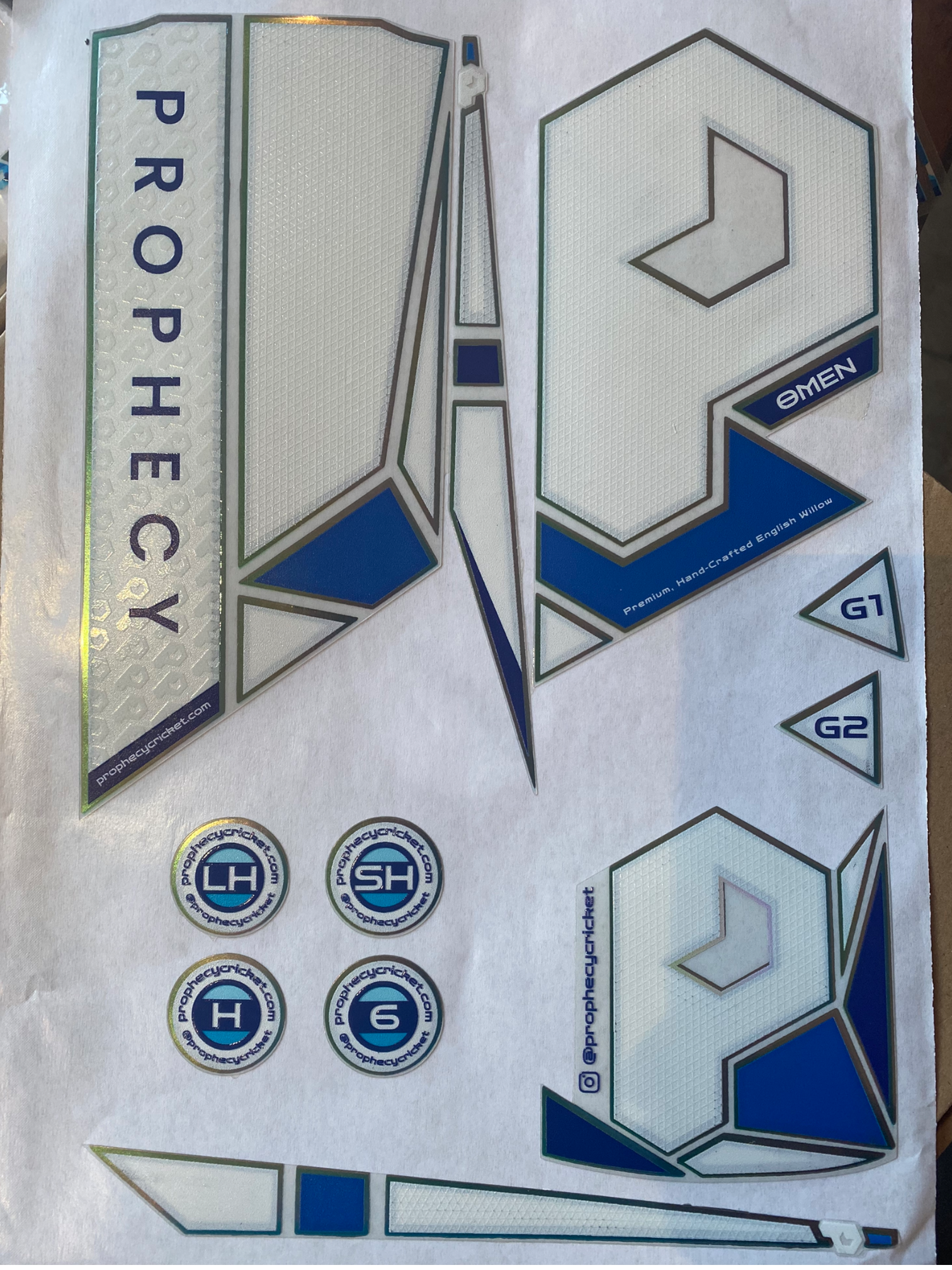 Prophecy Omen Cricket Bat Stickers - Prophecy Cricket