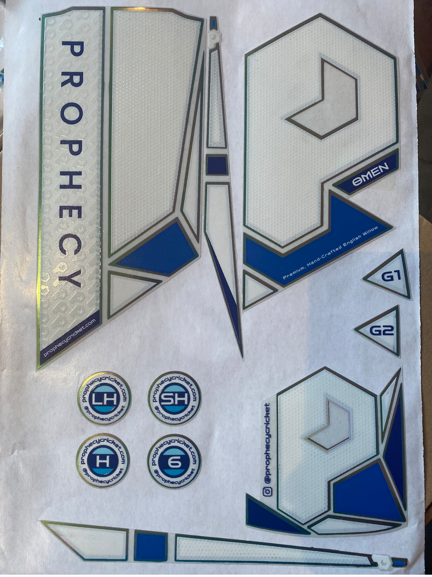 Prophecy Omen Cricket Bat Stickers - Prophecy Cricket