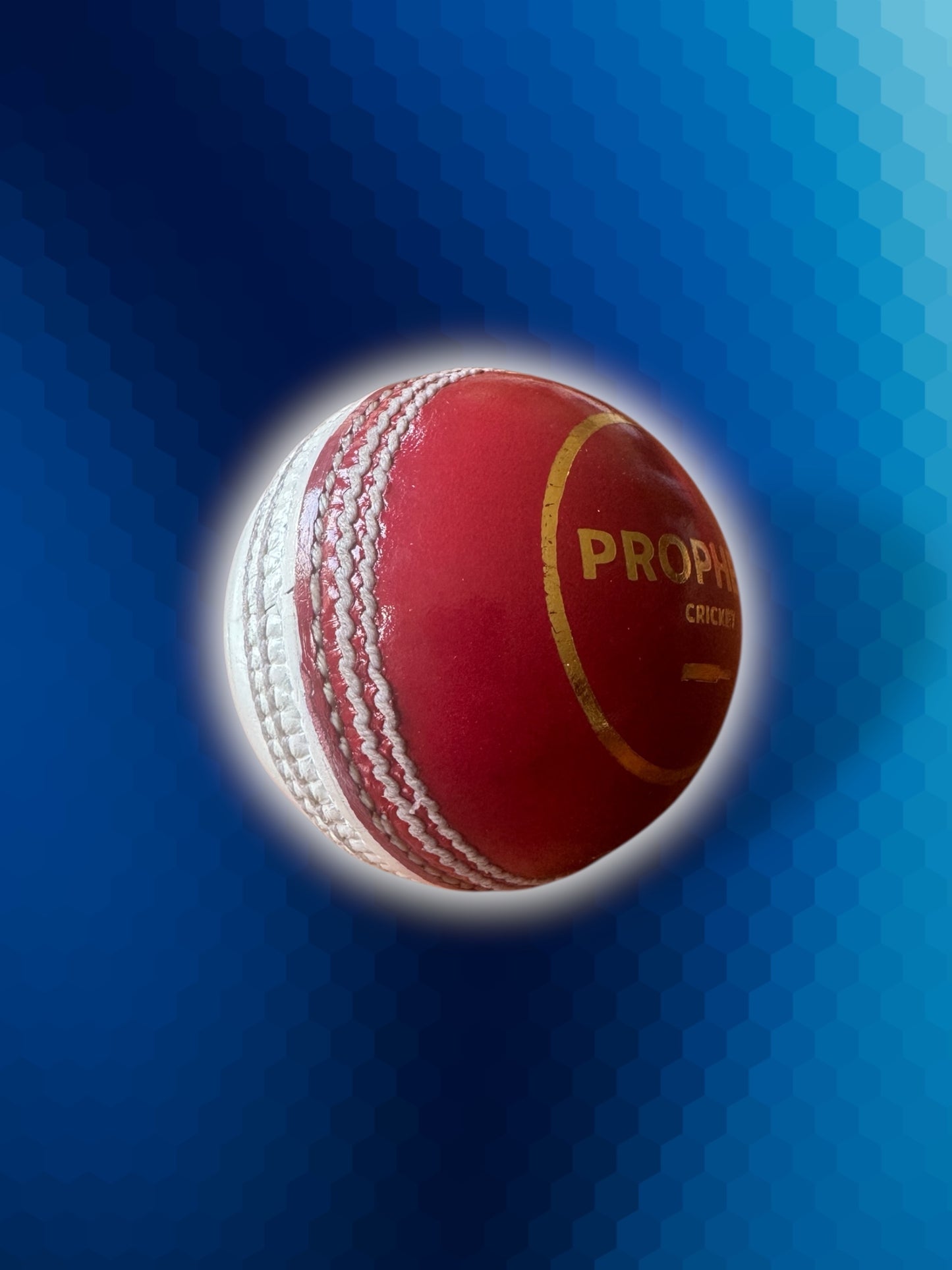 Prophecy White / Red cricket training ball