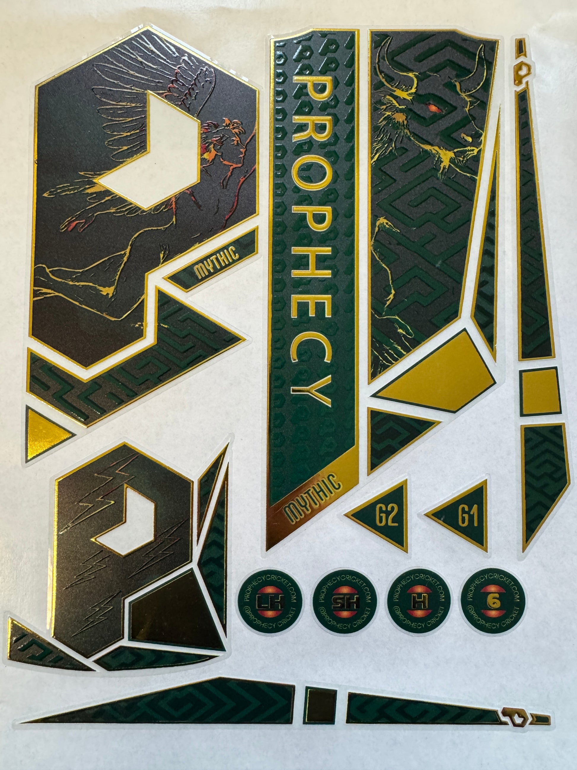 Prophecy Mythic Cricket Bat Stickers